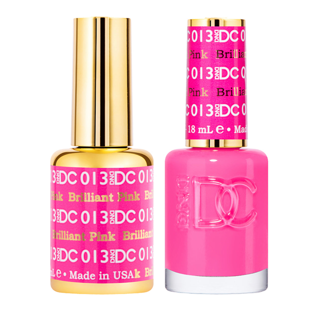 DND DC Brilliant Pink 013- DND DC Gel Polish & Matching Nail Lacquer Duo Set