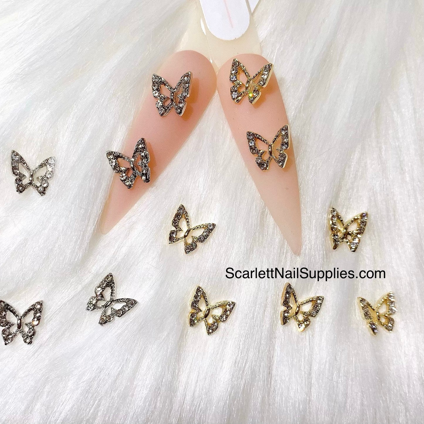 2pcs Butterfly Nail Charm - Metal Charm Nail Decorations