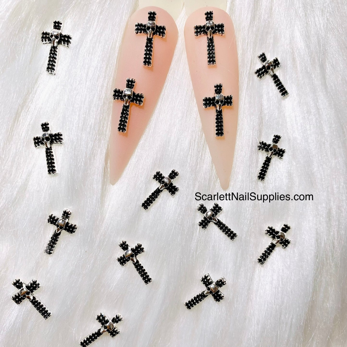 15pcs Cross Skull Nail Charms - Different Designs